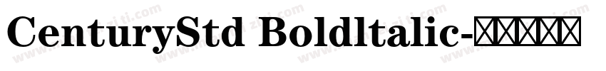 CenturyStd Boldltalic字体转换